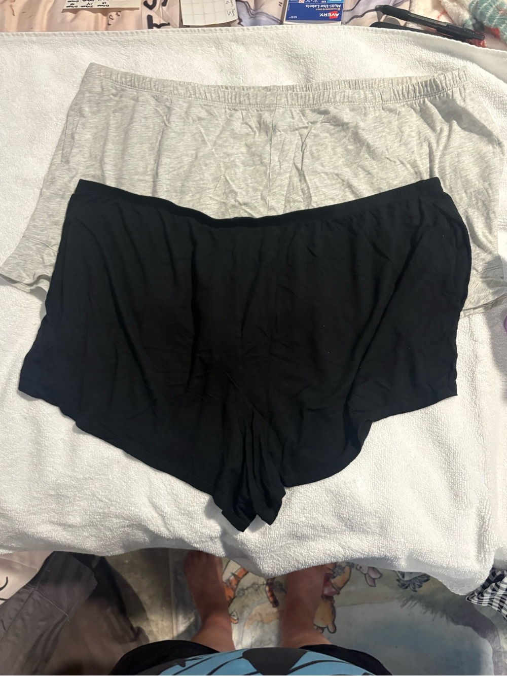 Two-Pack Women's Lounge Shorts - Black & Light Gray